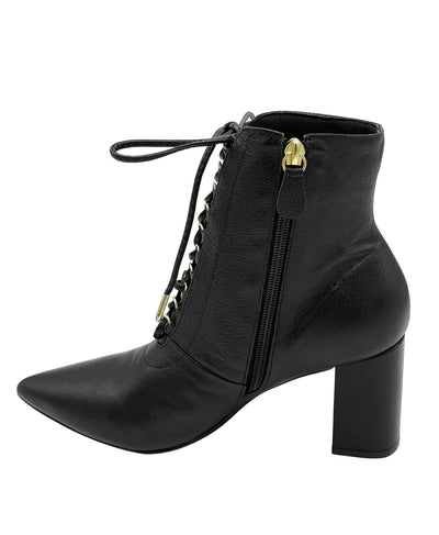 Leather Lace Up Bootie image 2