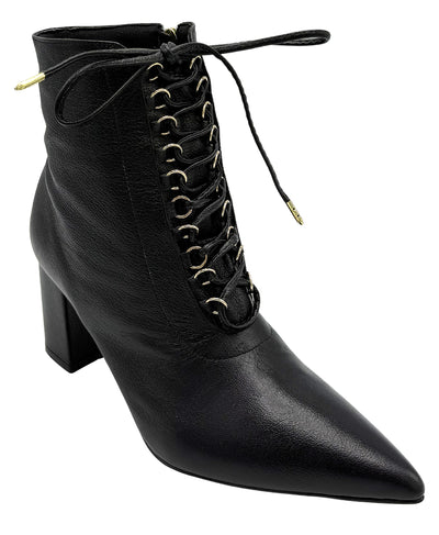 Leather Lace Up Bootie image 1