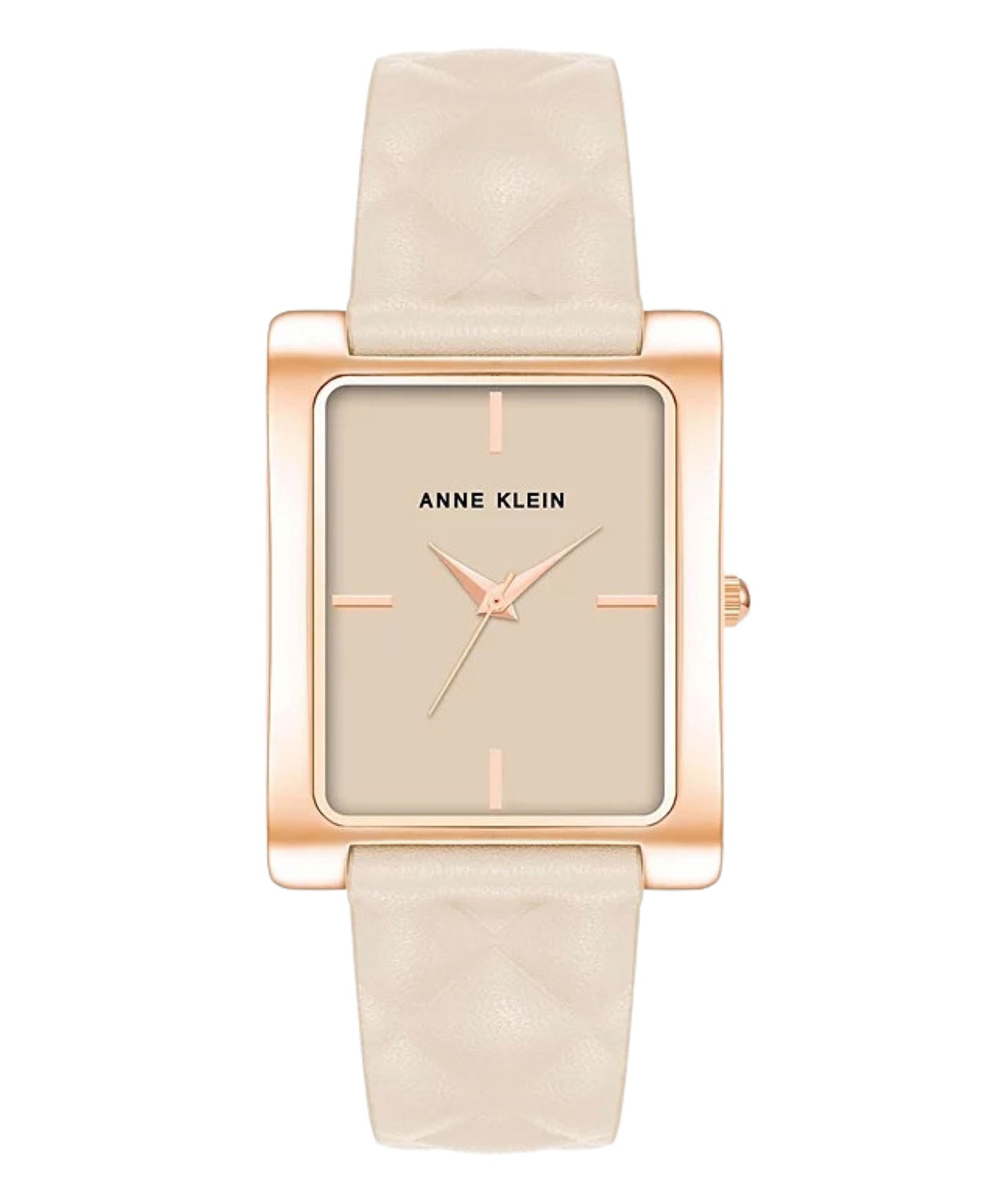 Rectangular Watch w/ Quilted Leather Band view 1