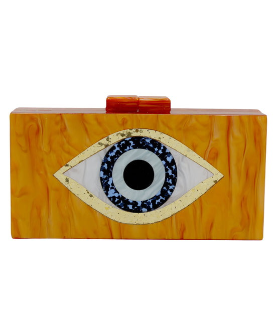 Evil Eye Marble Clutch Bag view 
