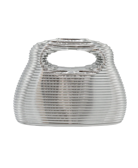 Metal Ribbed Clutch view 