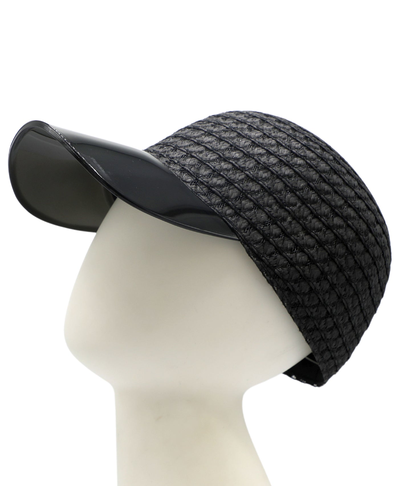 Straw Visor Hat w/ Transparent Front view 1