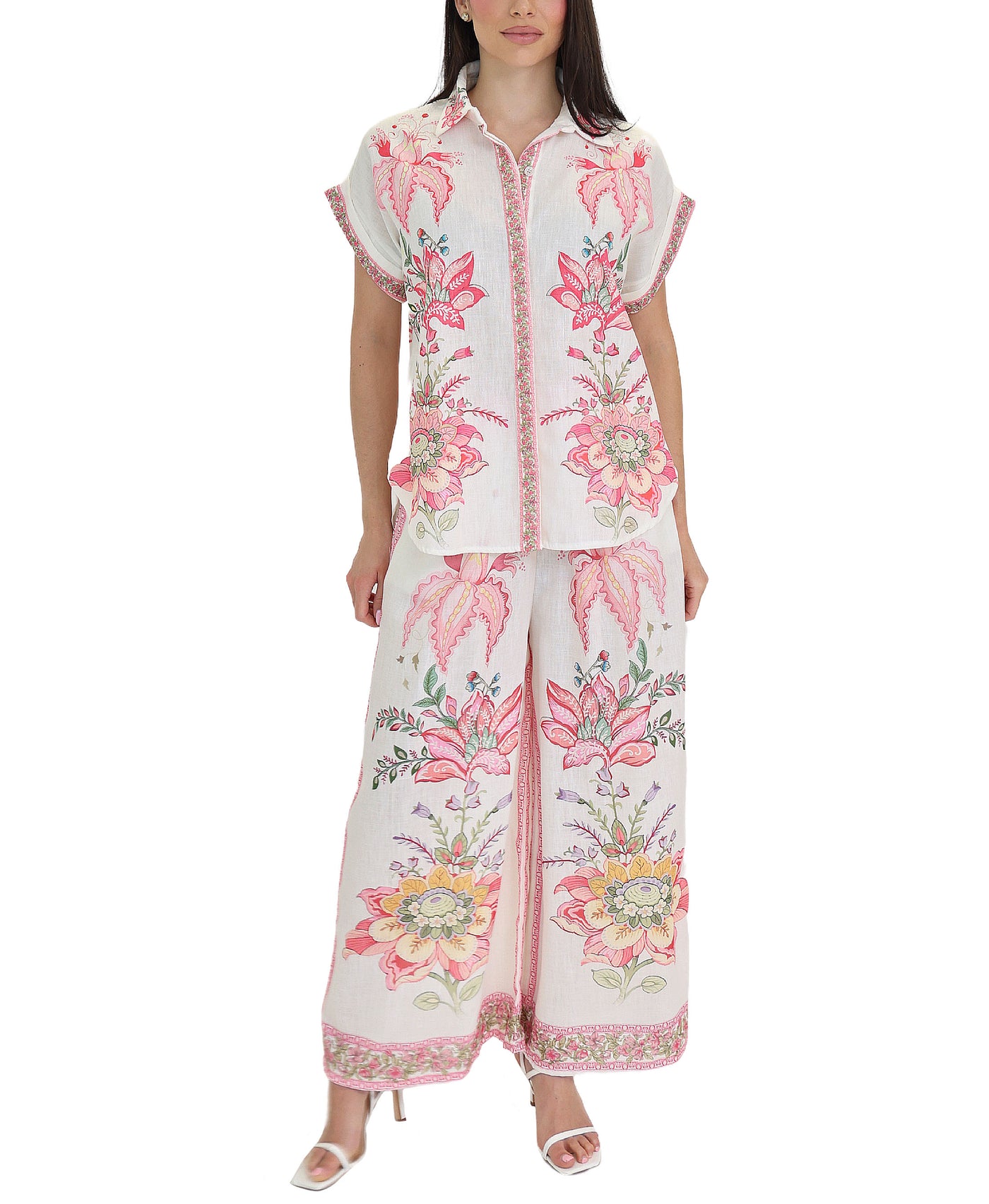Floral Print Top & Pant Set- 2 Pc Set view 1