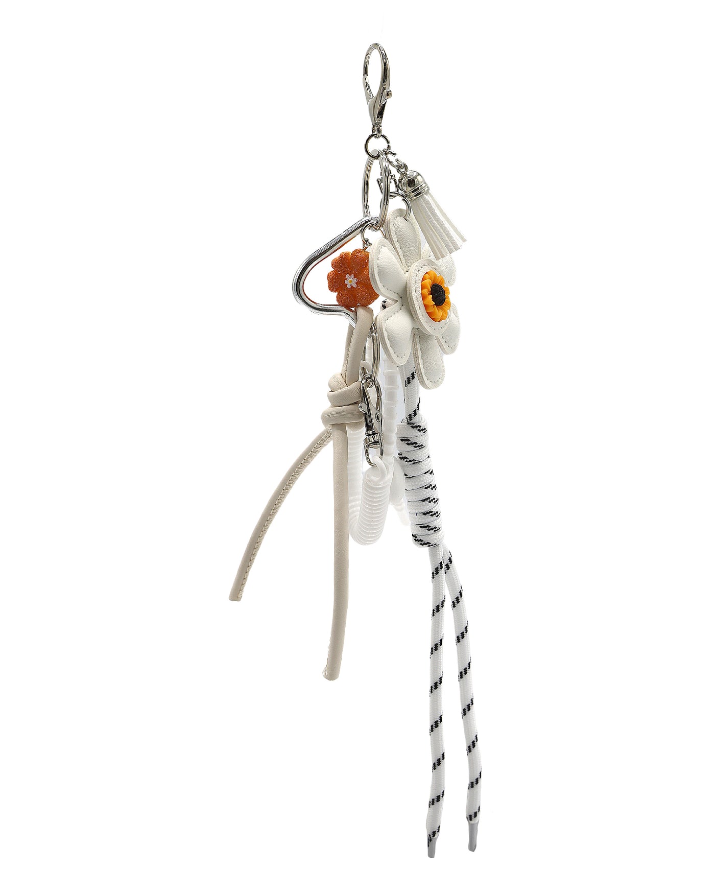 Faux Leather Daisy Bag Charm/Keychain view 1