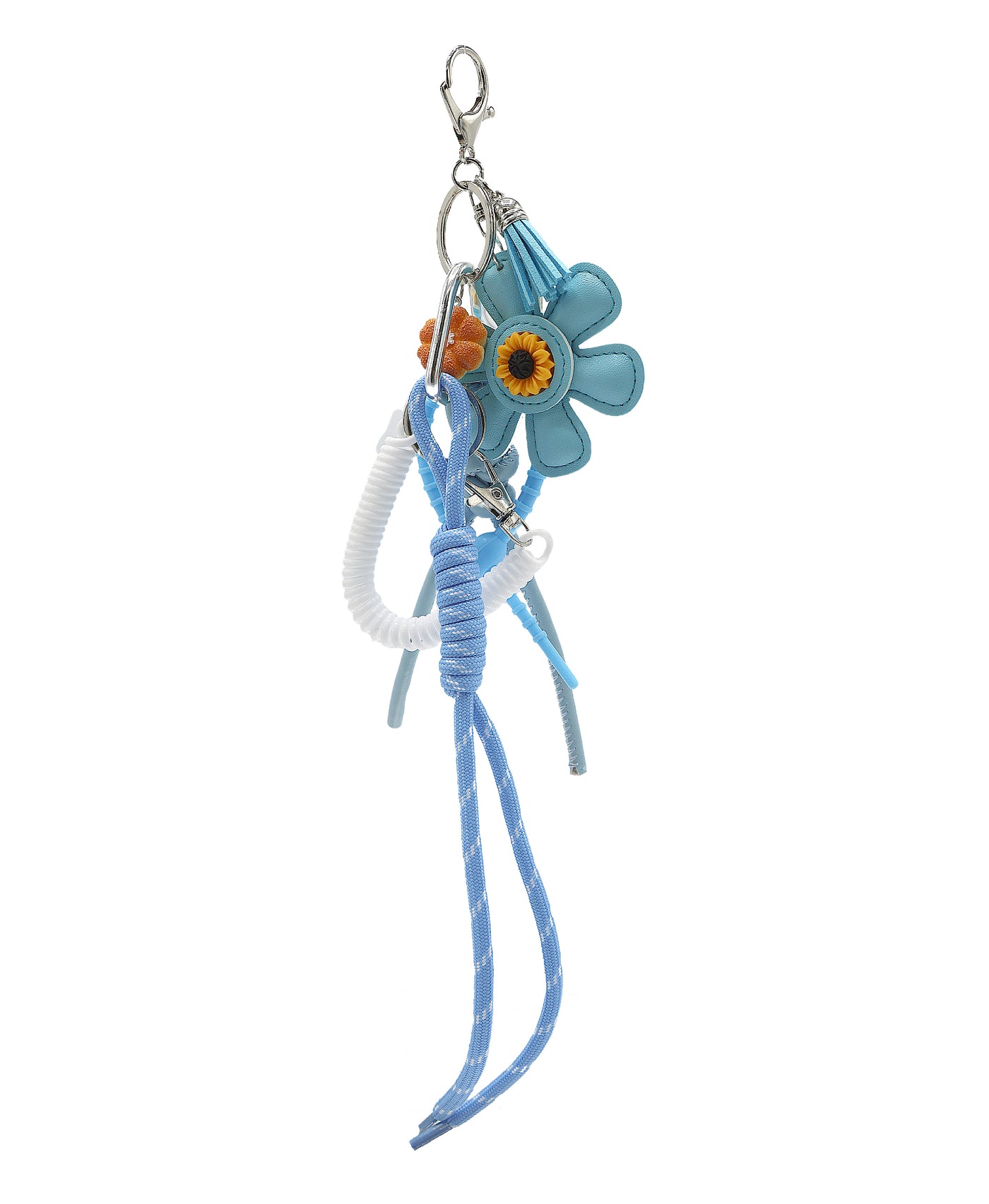 Faux Leather Daisy Bag Charm/Keychain view 1