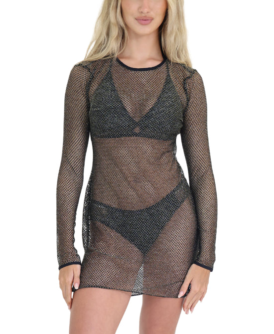 Mesh Metallic Swim Cover-Up view 