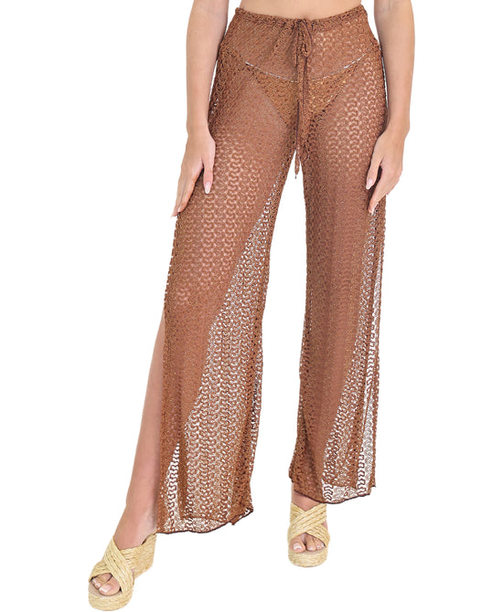 Metallic Crochet Pants - Swim Cover-Up view 