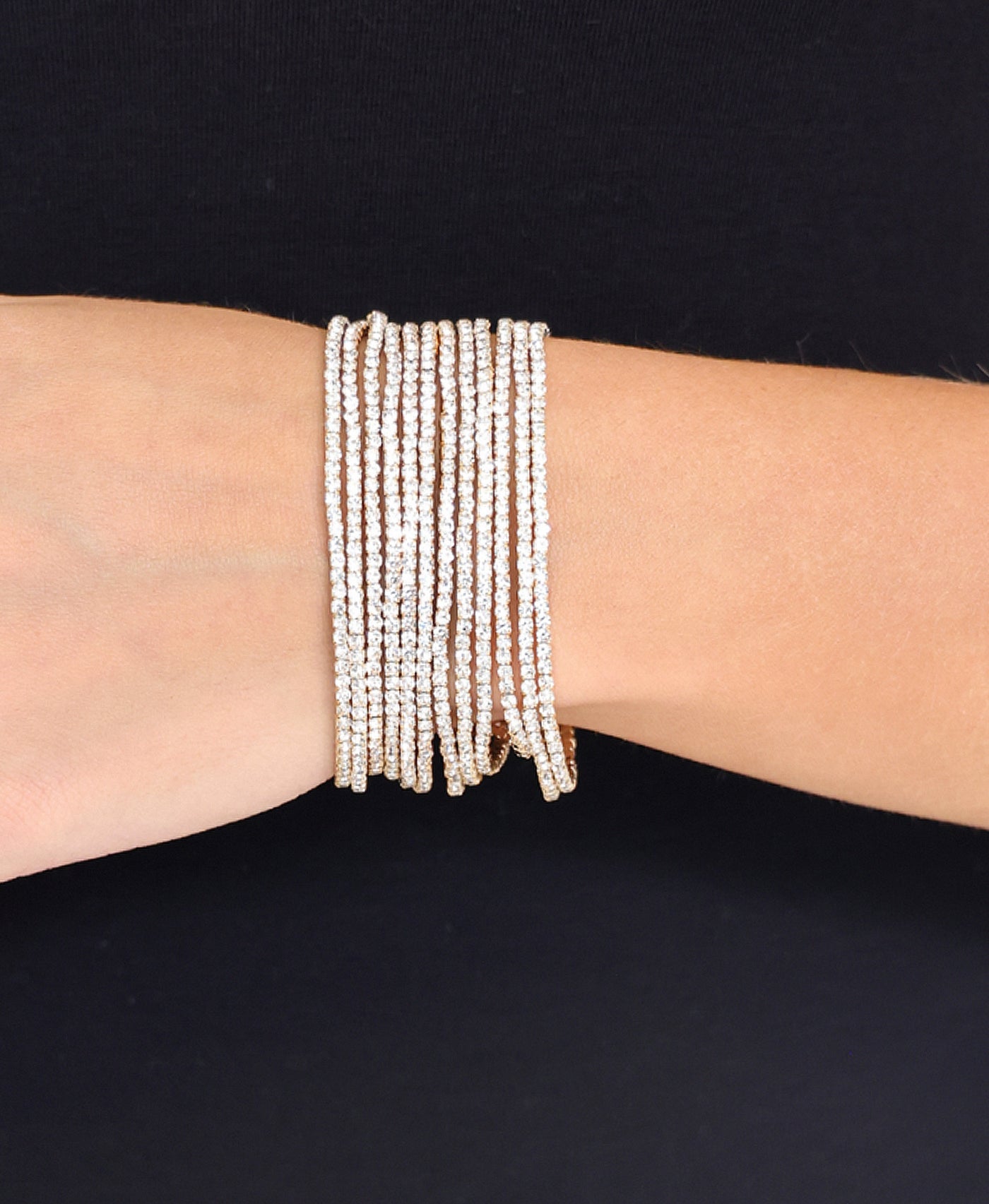 Elastic Crystal Bracelet Set view 1