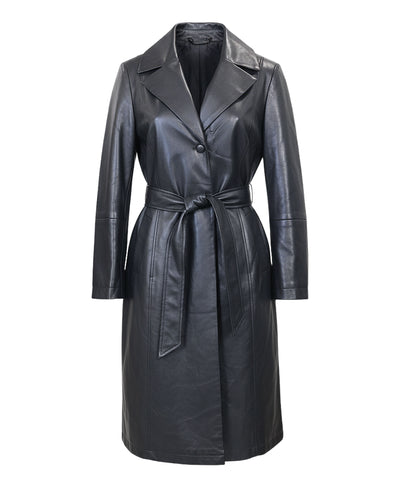 Faux Leather Trench Coat image 2