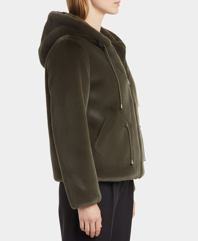 Faux Fur Jacket w/ Hood image 2