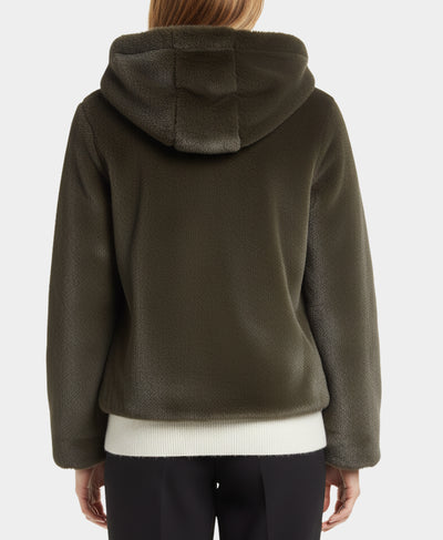 Faux Fur Jacket w/ Hood image 3