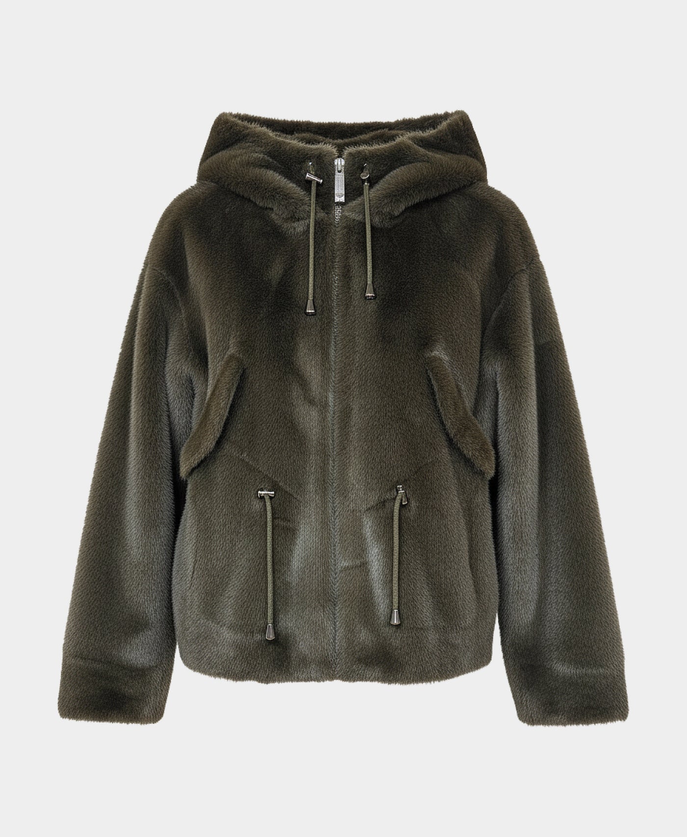 Faux Fur Jacket w/ Hood view 4