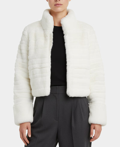Faux Fur Cropped Jacket image 1