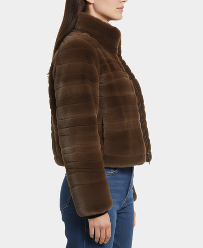 Faux Fur Cropped Jacket image 2