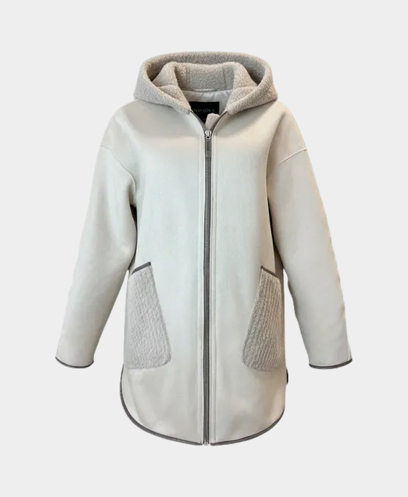 Reversible Faux Fur Contrast Cape w/ Hood view 4