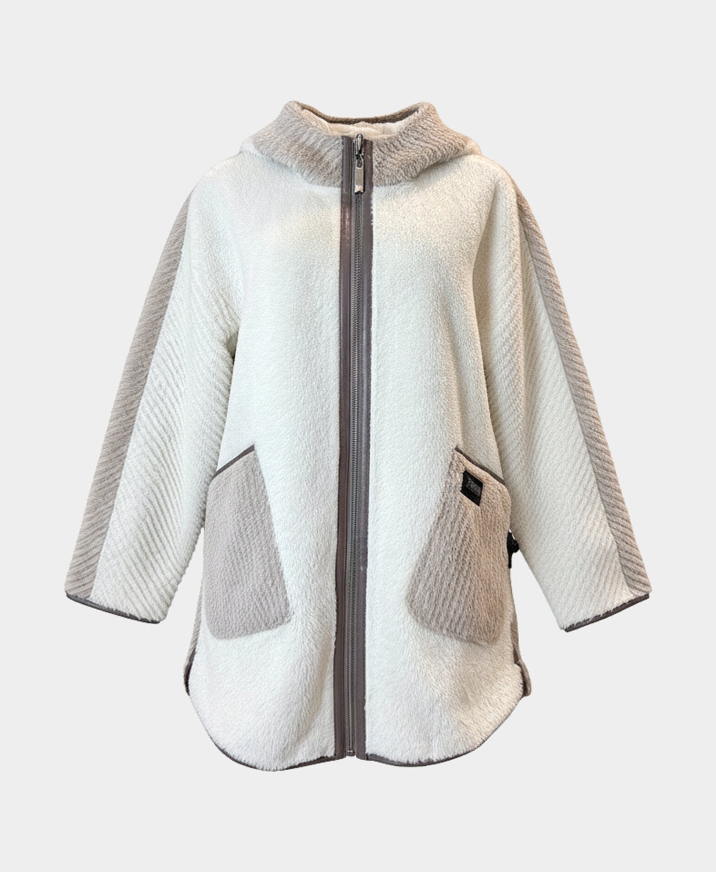 Reversible Faux Fur Contrast Cape w/ Hood view 8