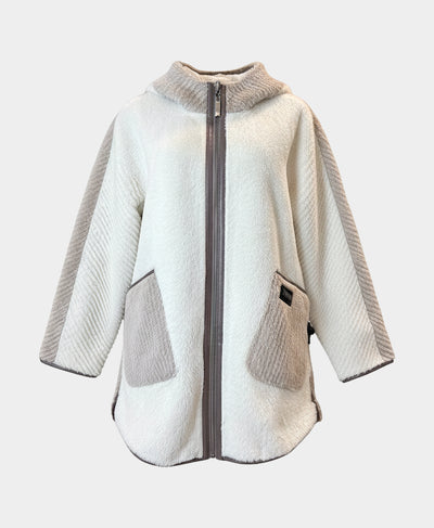 Reversible Faux Fur Contrast Cape w/ Hood image 8