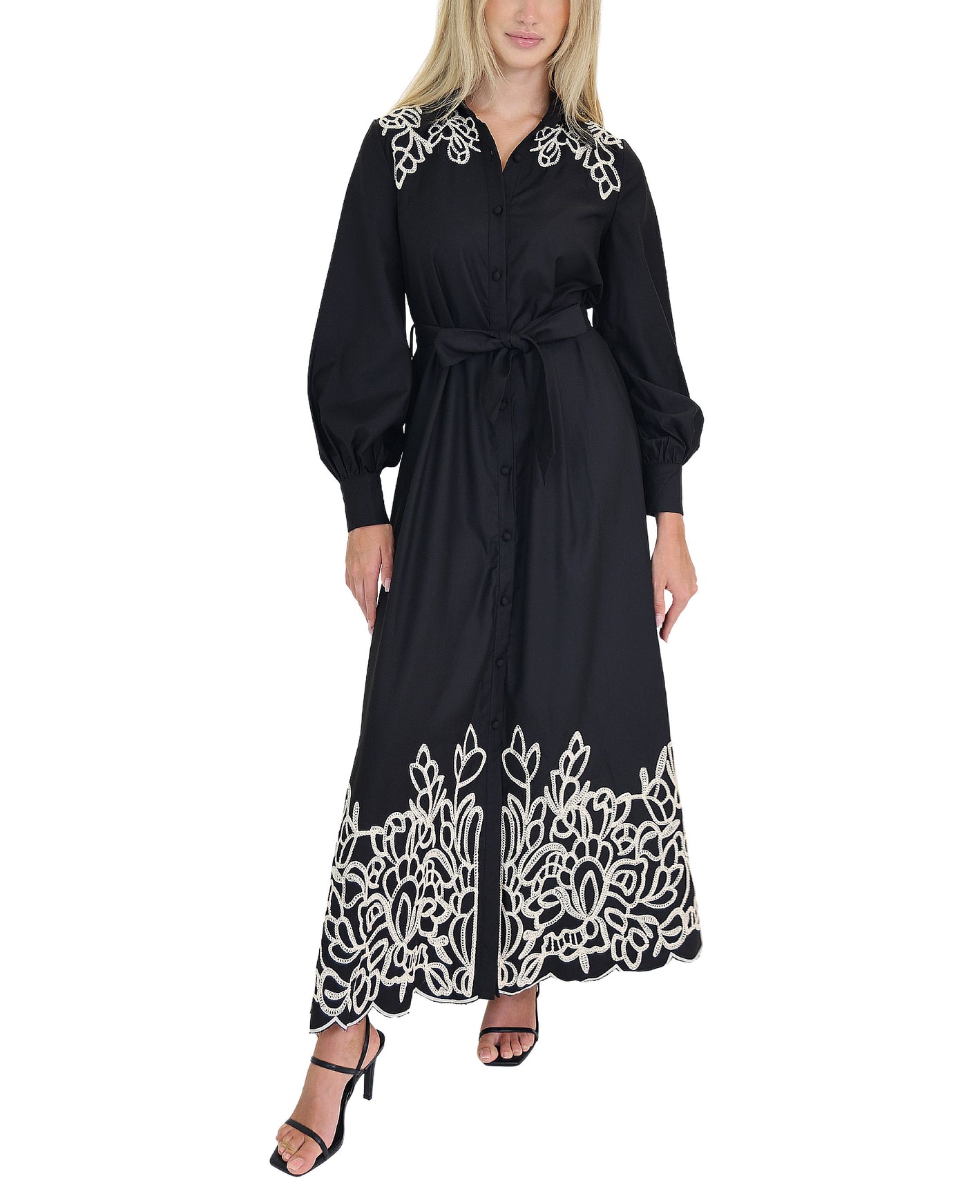 Embroidered Maxi Dress view 1