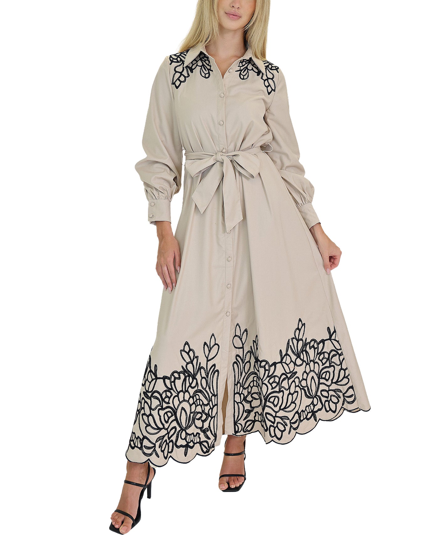 Embroidered Maxi Dress view 1