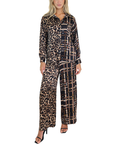 Leopard & Chain Print Blouse image 2