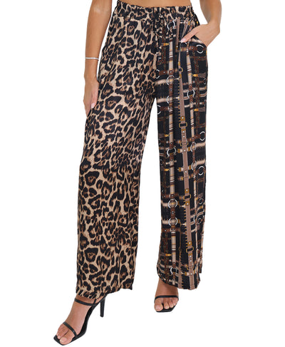 Leopard & Chain Print Pants