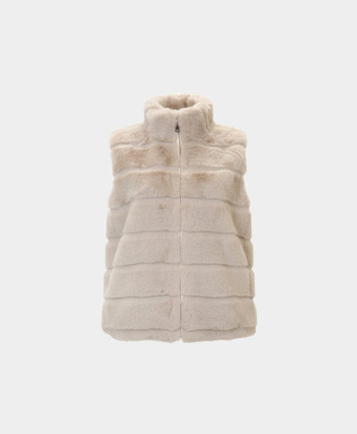 Solid Faux Fur Vest image 3