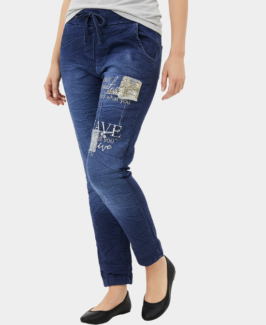 Denim Pants w/ Sequins view 