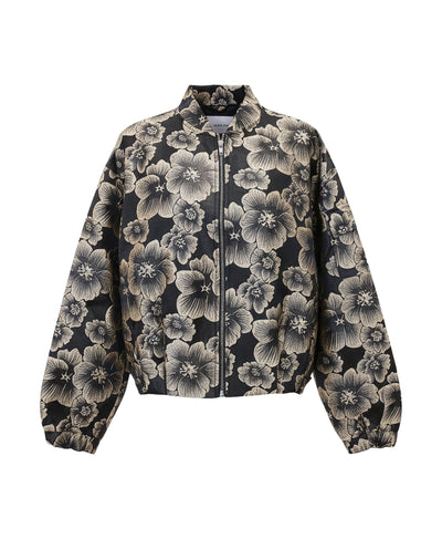 Floral Jacquard Bomber Jacket image 2