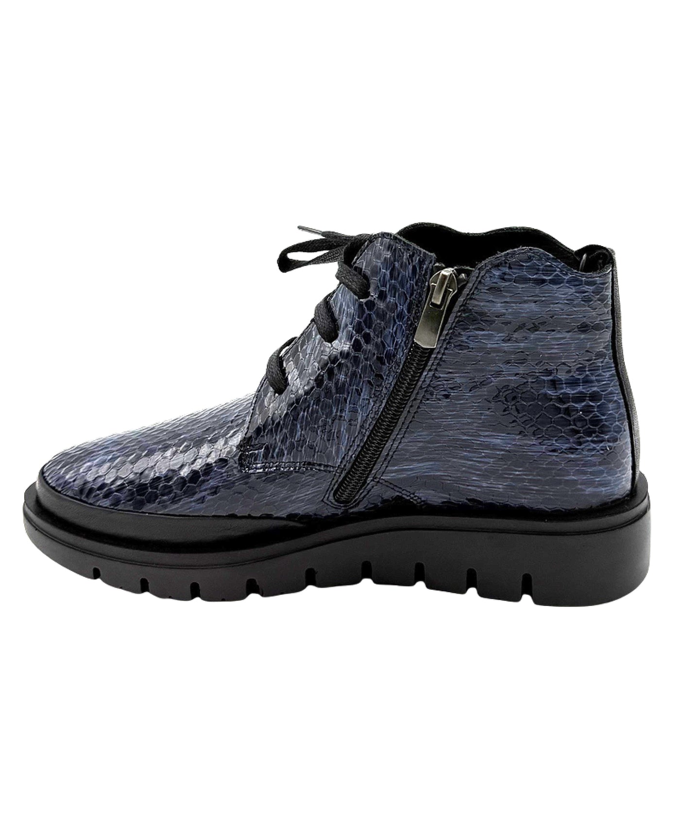 Leather Croc Print Bootie view 2