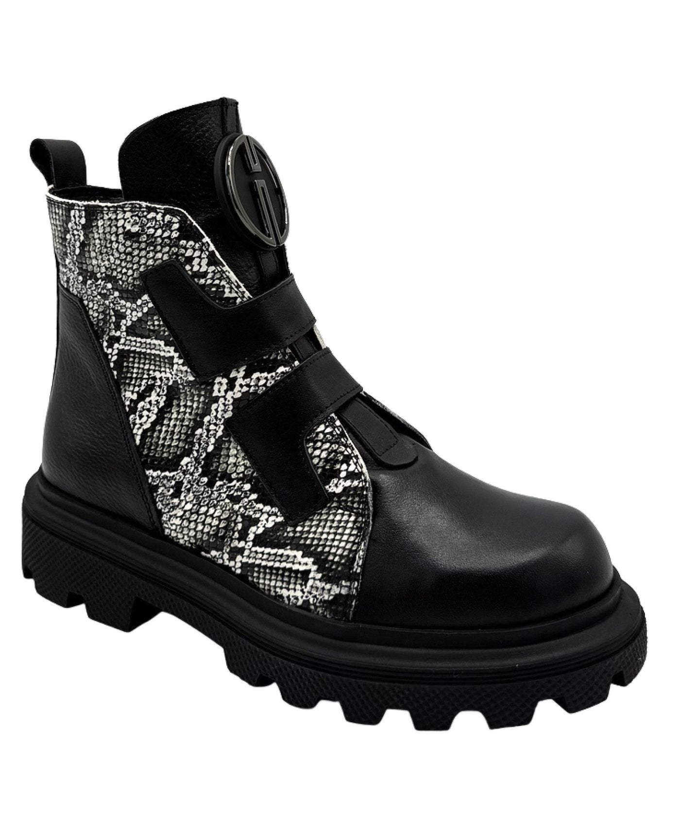 Leather Animal Print Bootie view 1