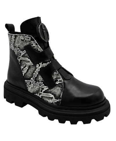 Leather Animal Print Bootie image 1