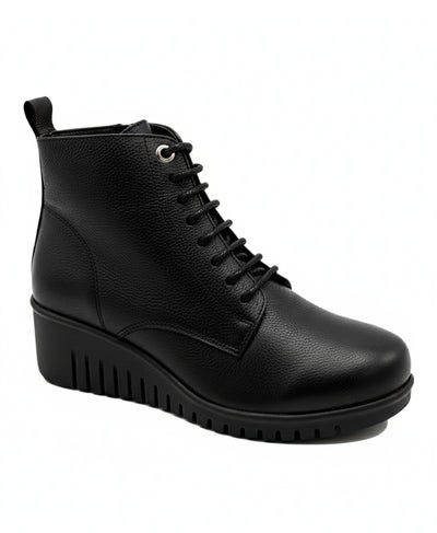 Leather Lace Up Bootie image 1