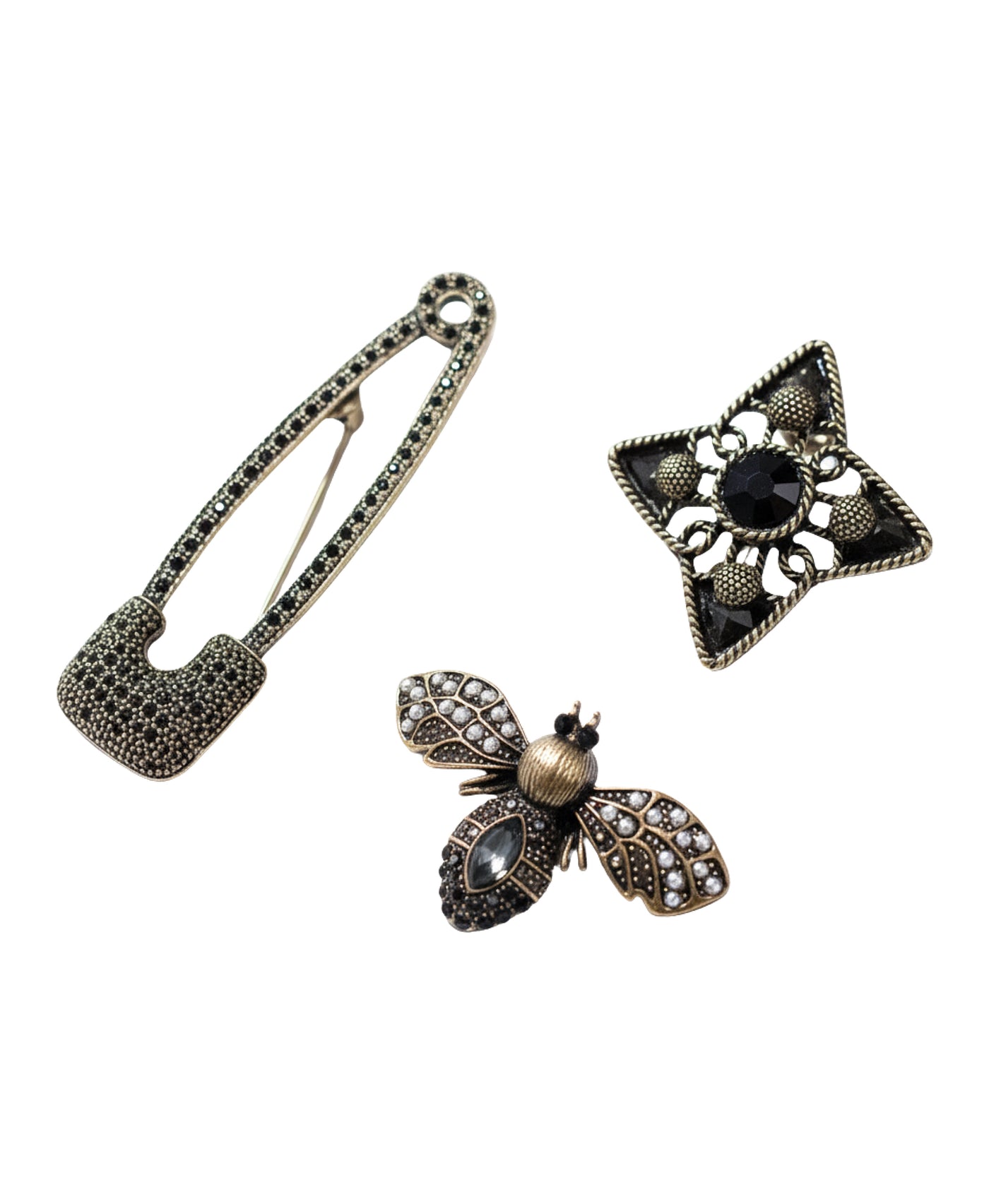 Set Of 3 Bee Brooch view 1