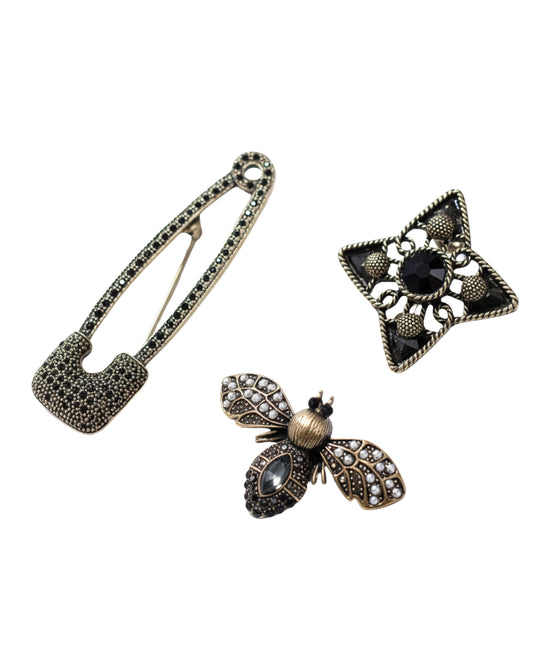 Set Of 3 Bee Brooch view 