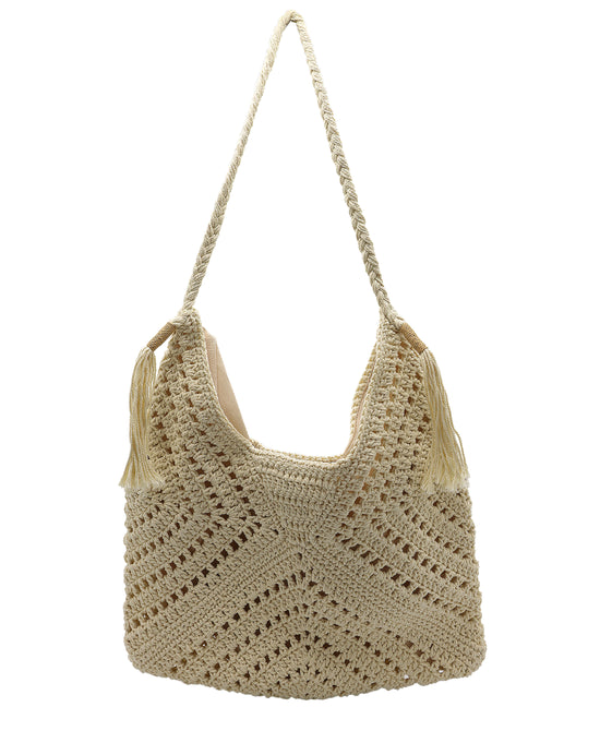 Crochet Tote Bag w/ Tassels view 