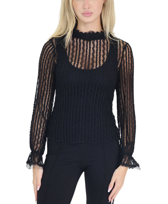 Sheer Lace Top view 