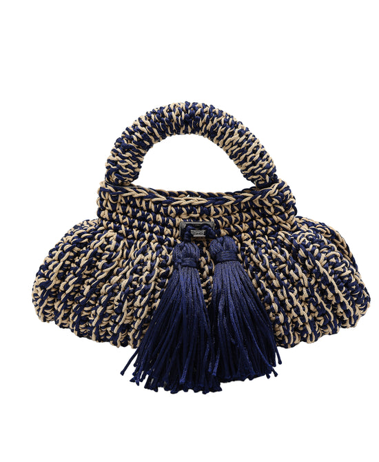 Mini Crochet Clutch/Crossbody Bag w/ Tassels view 