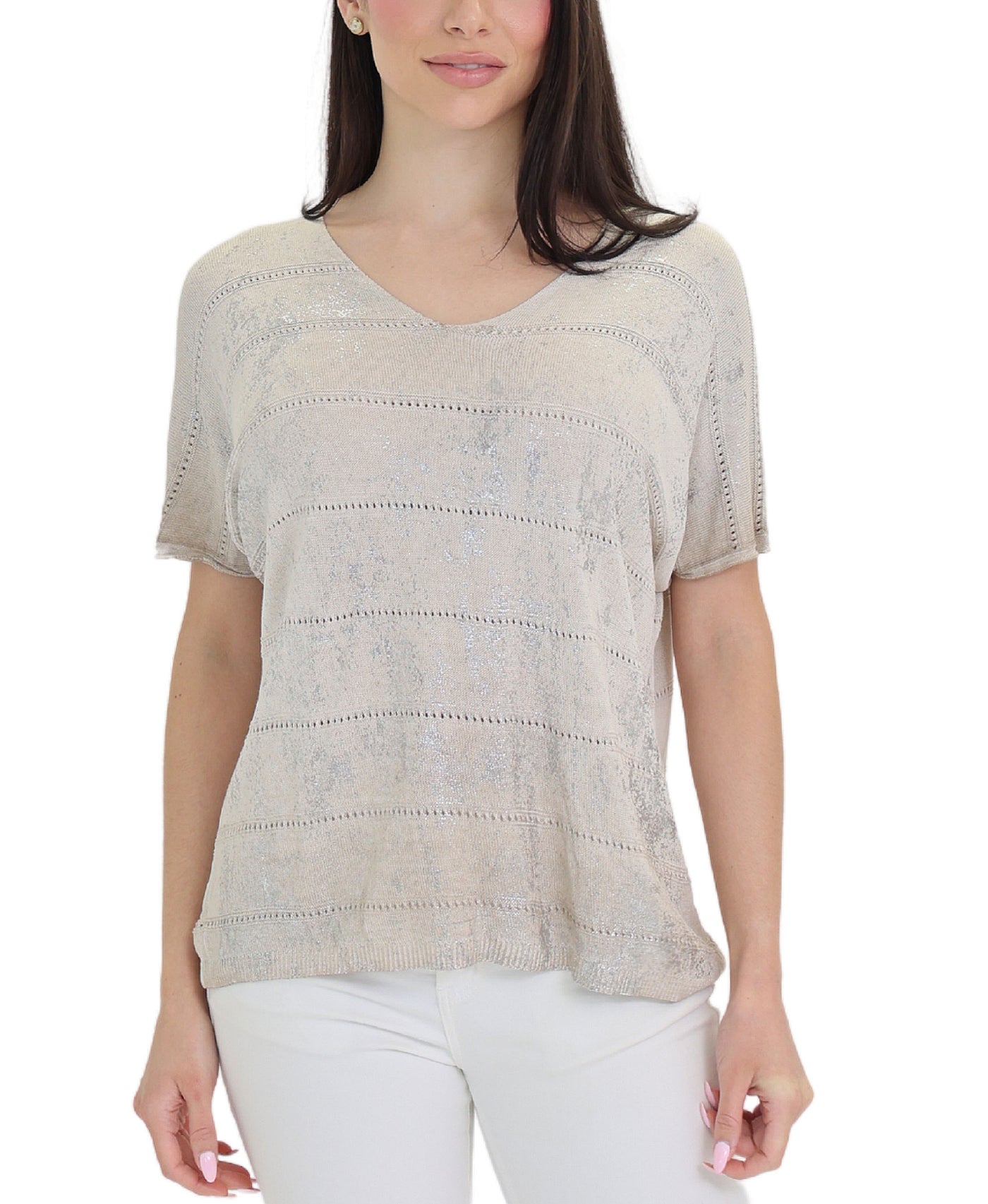 Knit Top w/ Foil view 1