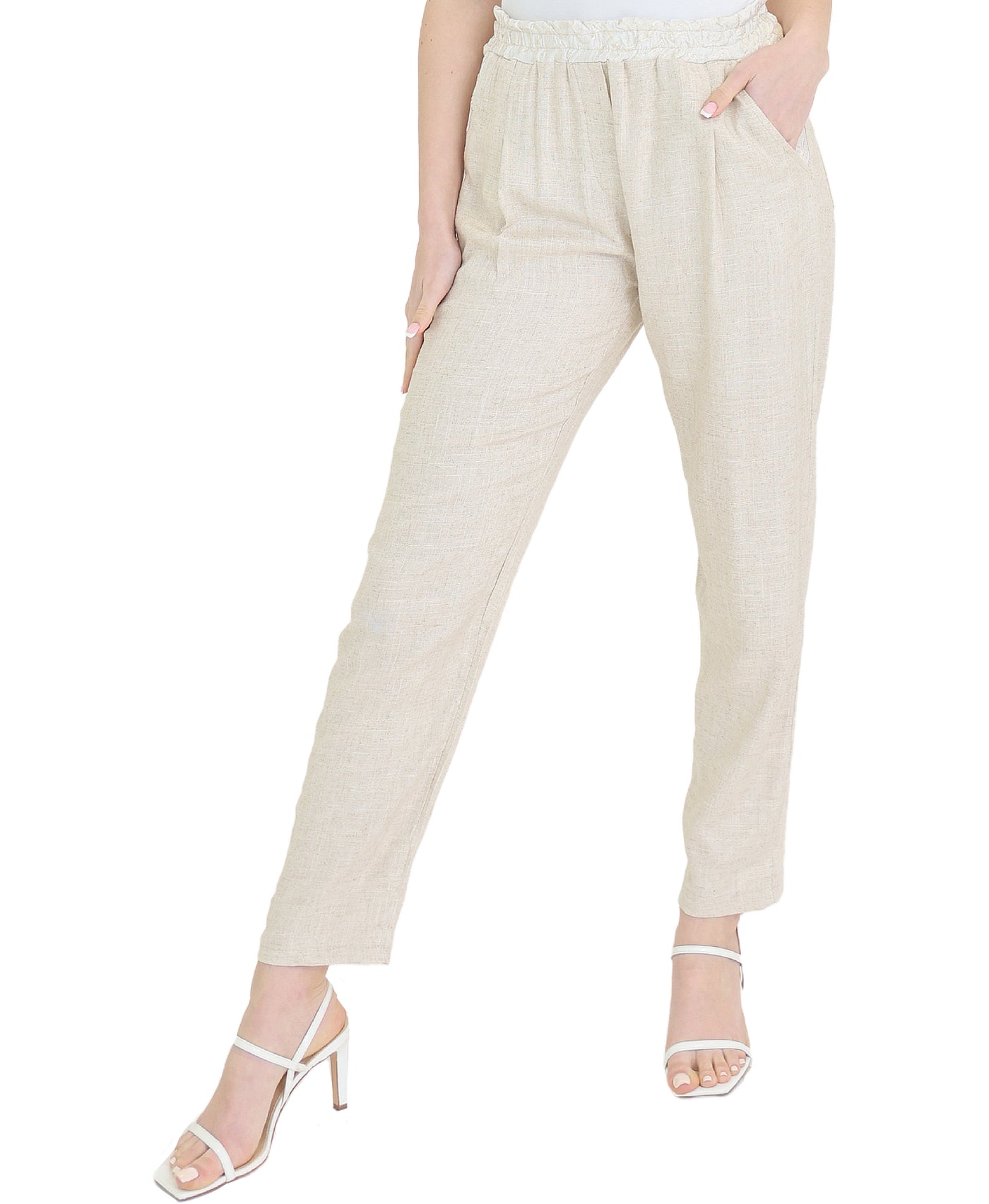Linen Pants w/ Pocket Detail view 1