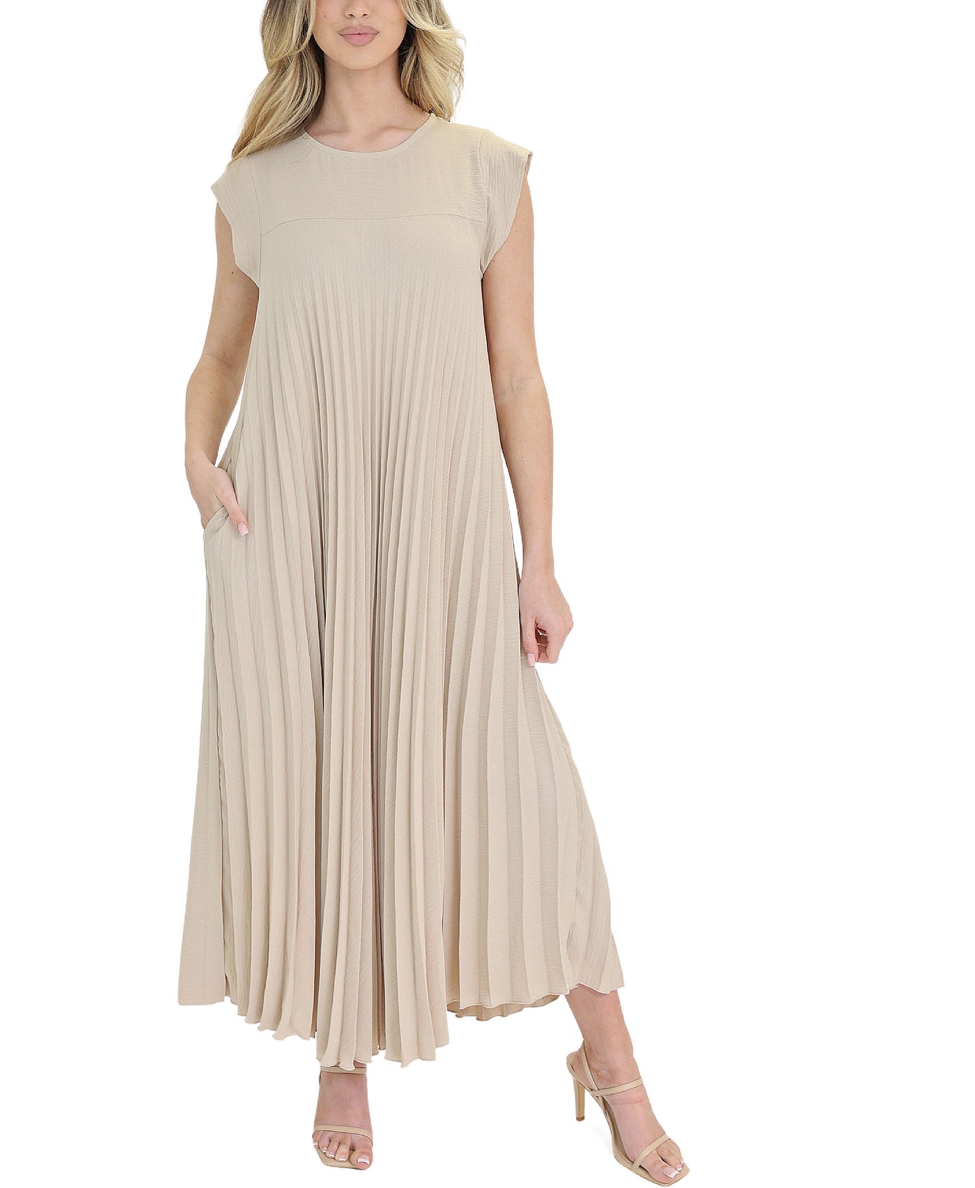 Pleated Maxi Dress view 1