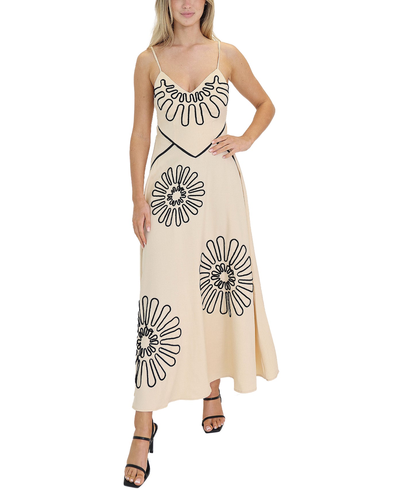 Embroidered Maxi Dress view 1