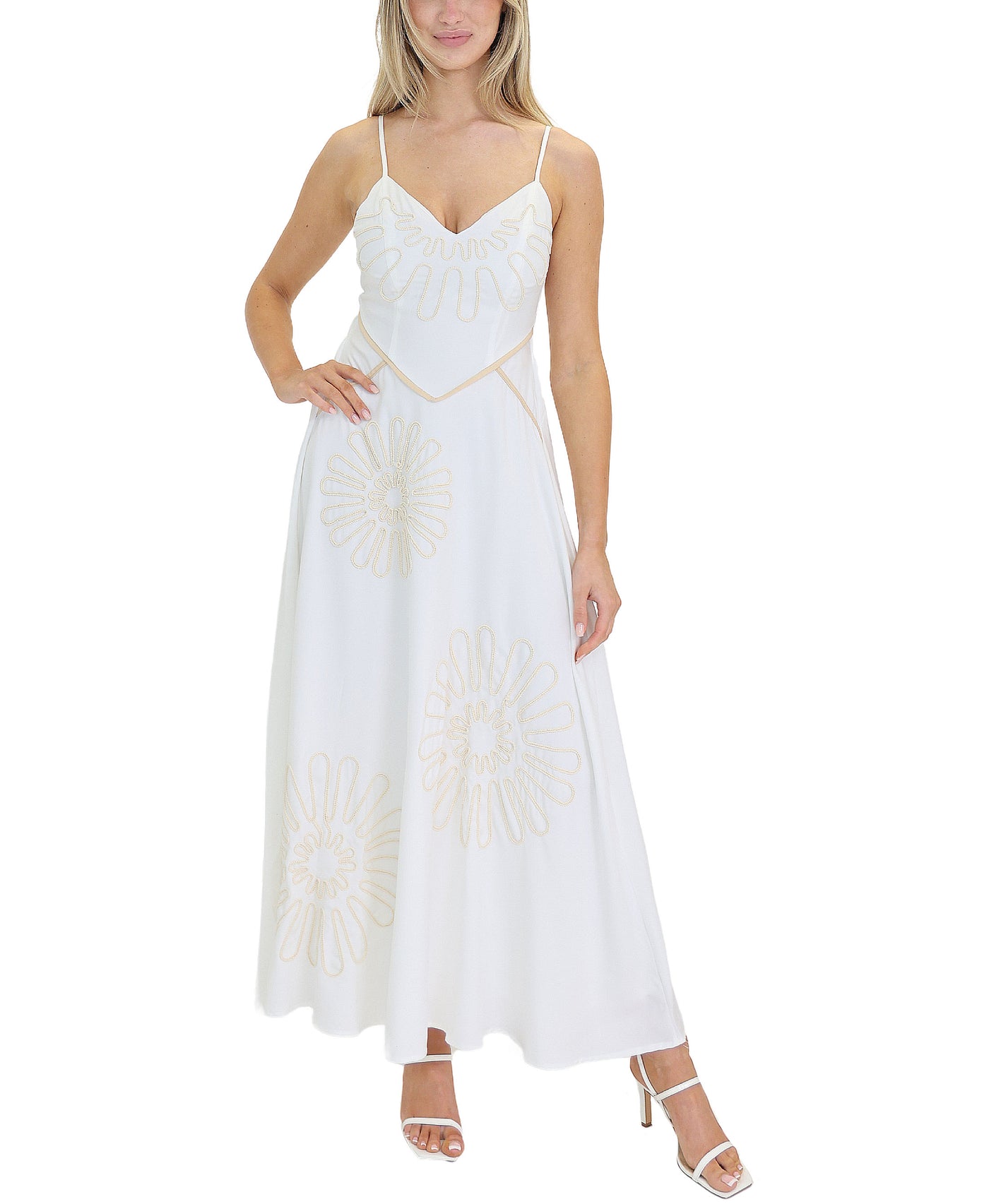Embroidered Maxi Dress view 1