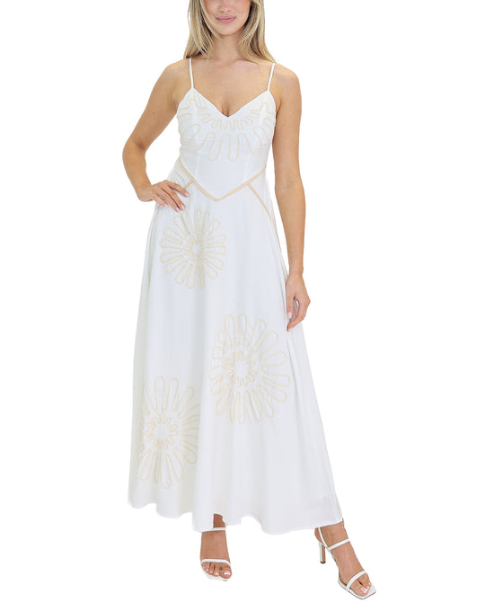 Embroidered Maxi Dress view 