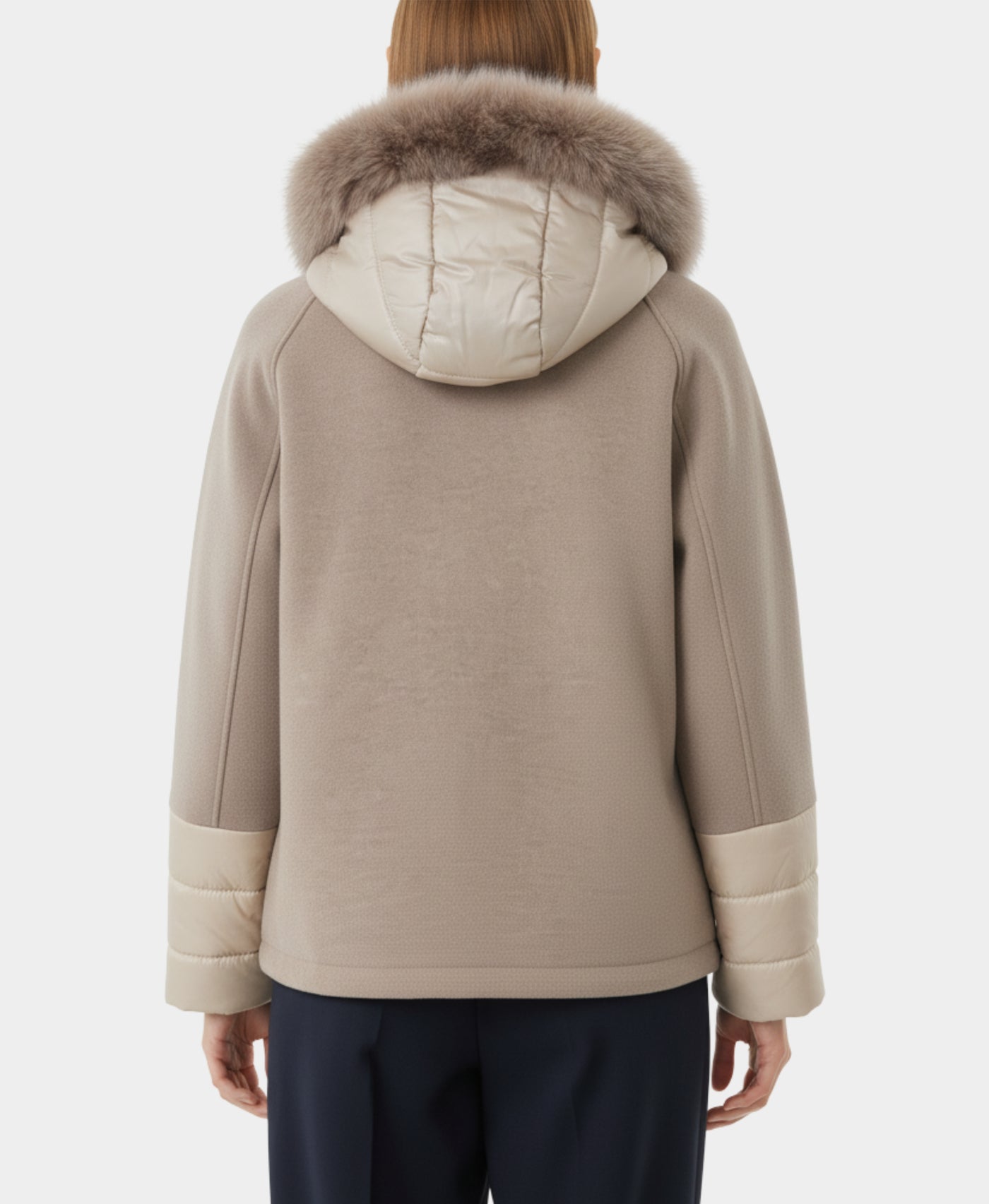 Jacket w/ Fox Trim Hood view 2