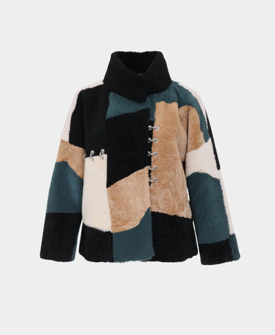 Shearling Color Block Jacket image 3