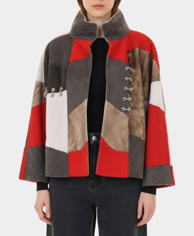 Shearling Color Block Jacket image 1