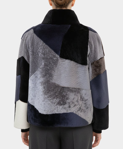 Shearling Color Block Jacket image 3