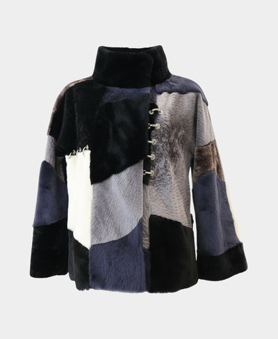 Shearling Color Block Jacket image 4