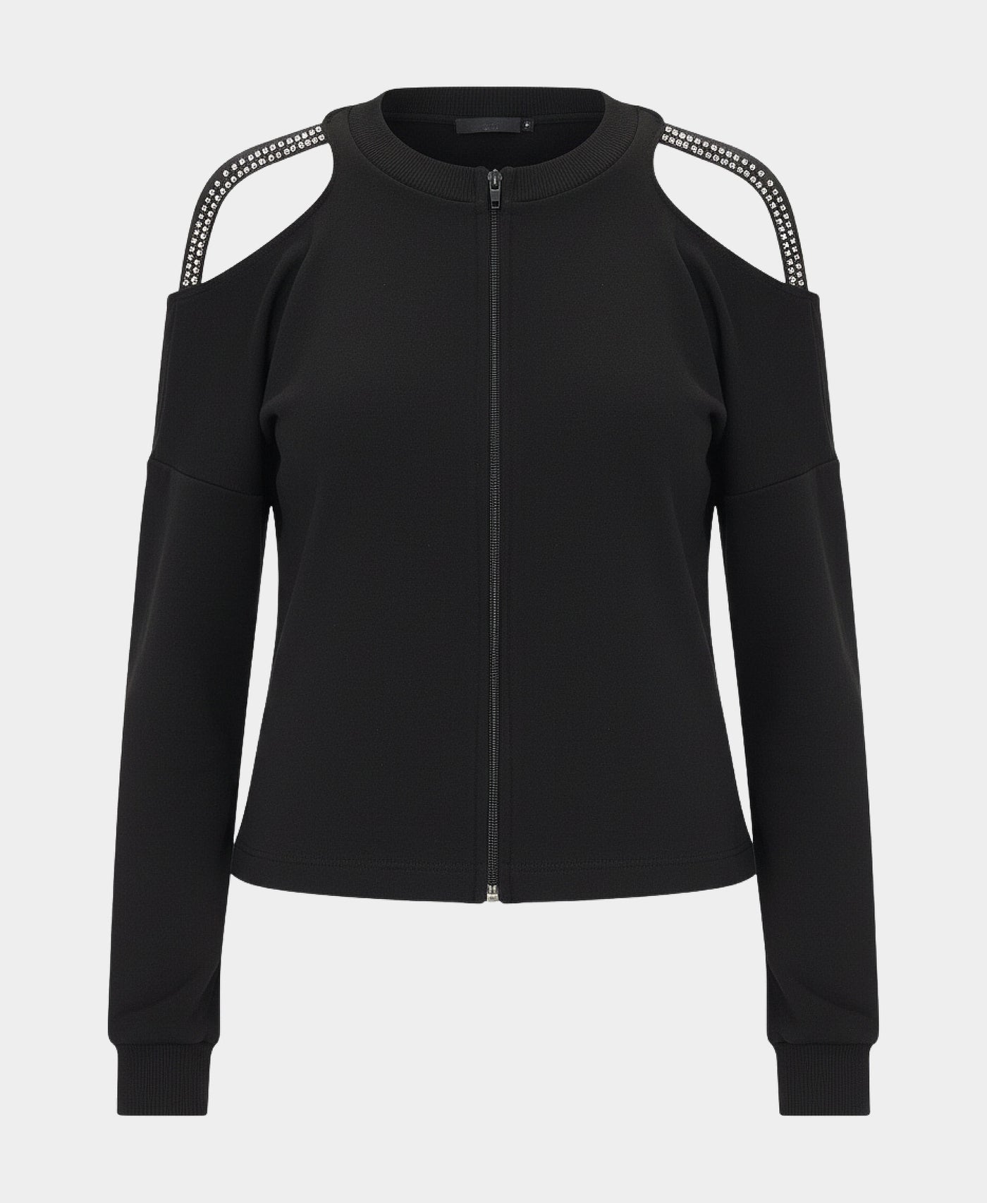 Cold Shoulder Sweatshirt w/ Bead Details view 3