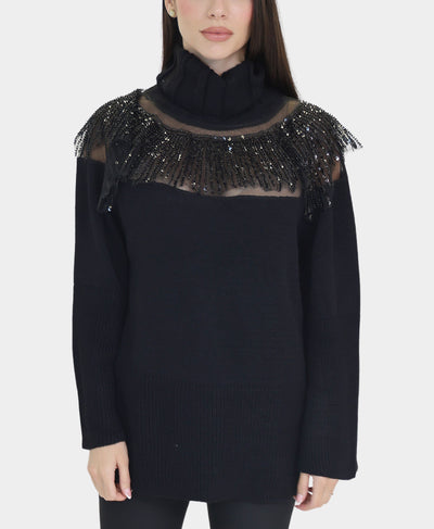 Turtleneck w/ Sequins image 1